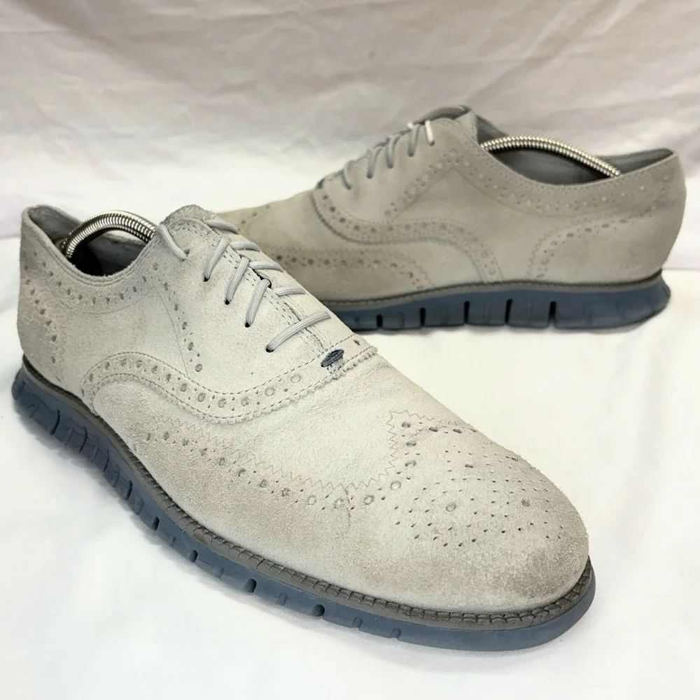 Cole Haan ZeroGrand‎ Men's Sz 11 M Wing Tip Suede Shoes